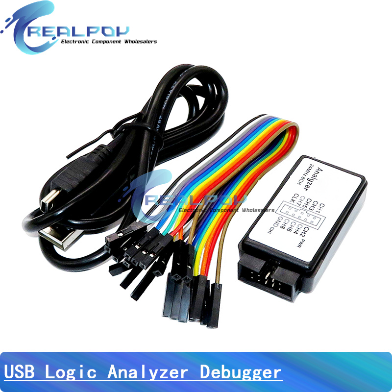 USB Logic Analyzer 24MHz 8 Cha - огляд і ціна Breadboard 400 Point