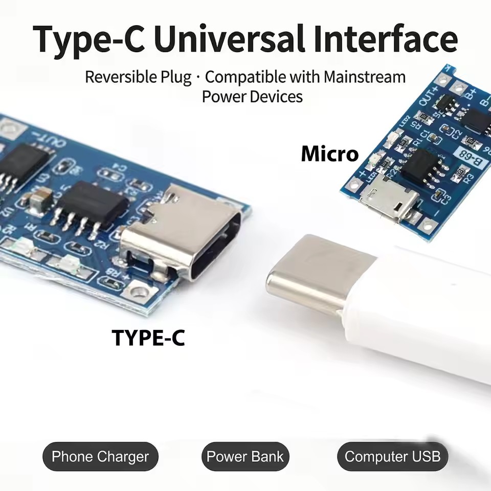 1-20Pcs Type-C/Micro/Mini USB  - огляд і ціна Tp4056 Module